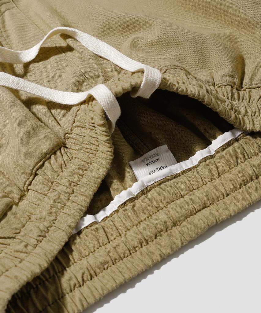 PERSTEP Cool Mix Linen-Like Straight Fit Long Pants Dark Beige Khlp4702