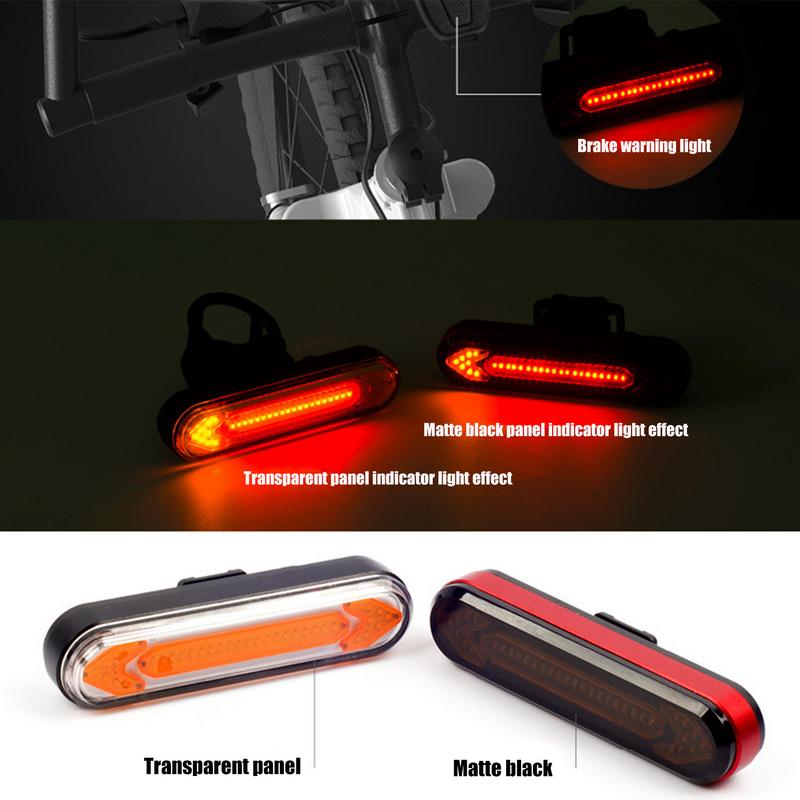Bike Rear Light Waterproof Turn Lamp For Scooter USB Rechargeable Bright Safety Warning Cycling Taillight With Turn Signals For