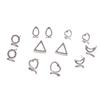 New Product, Retro Wind Moon Love Triangular Geometric Stud Earrings Set