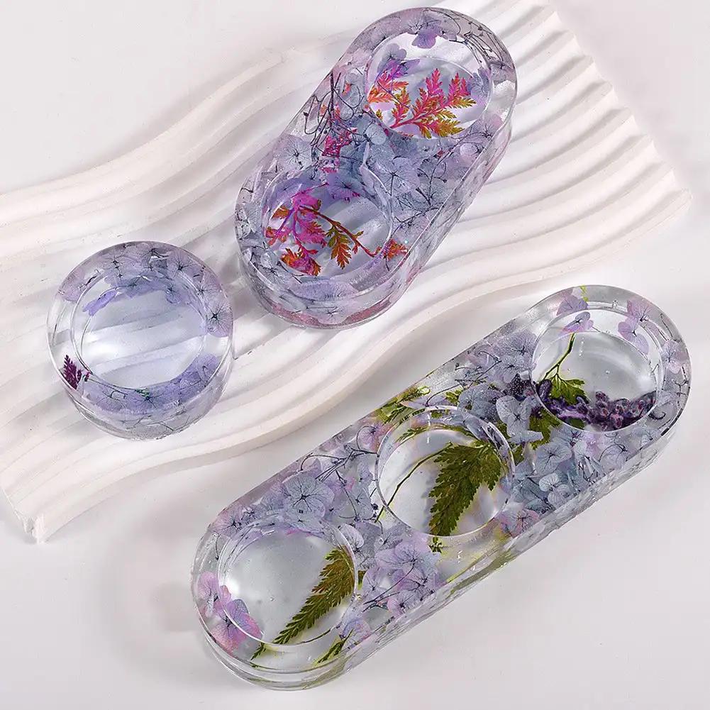 Silikonformen für Kerzenhalter mit mehreren Löchern, Kerzenständer, Herstellung von Kunstharz, unregelmäßige, mehrfach verbundene Gipsform