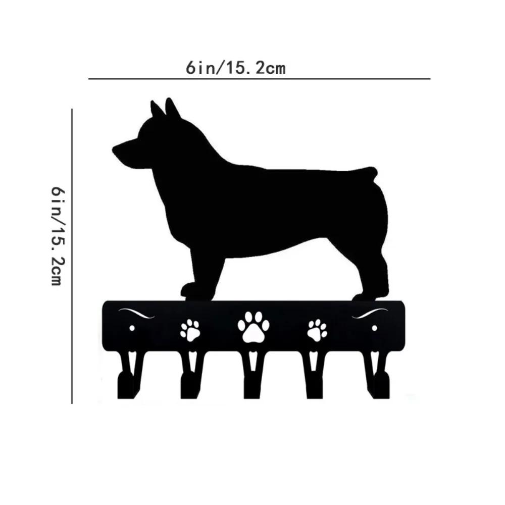 

1 шт. вешалка для ключей с поводком для собак в виде шведского вальхунда - 9 дюймов/6 дюймов в ширину, металлическое настенное искусство для подвешивания на стену и крючки M бронзовый