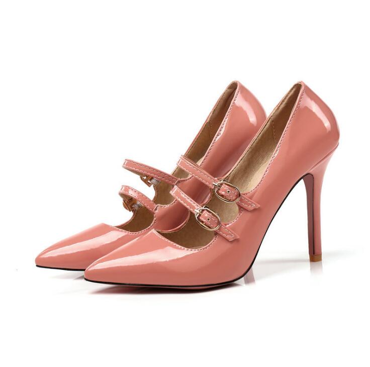 Women Shoes Pumps Fashion High Heels Shoes Ankle Strap Buckle Pumps Women Wedding Shoes Ladies Stiletto Women Heels 32-43