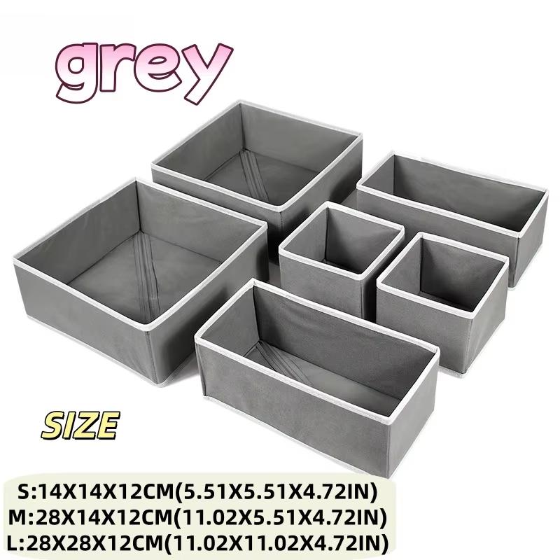 6pcs Fabric Underwear Storage Box Drawer Organizers For Closet Organization And Storage Of Socks Underwear Ties And More Cabinet