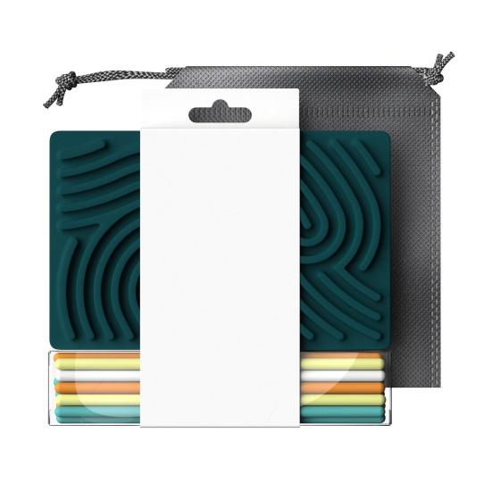 2 Planches Sensorielles En Silicone Avec 24 Bâtonnets Colorés – Jouet Anti-stress Pour Enfants Et Adultes – Aide Concentration, Anxiété, TDAH, Autisme – Inspiré Montessori - 8