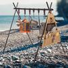 Porte-vêtements de voyage pliable ultraléger en alliage d'aluminium pour camping extérieur, trépied de camping, porte-articles divers