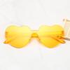 Transparent Heart-Shaped Jelly Sunglasses for Men & Women - European & American One-Piece Design