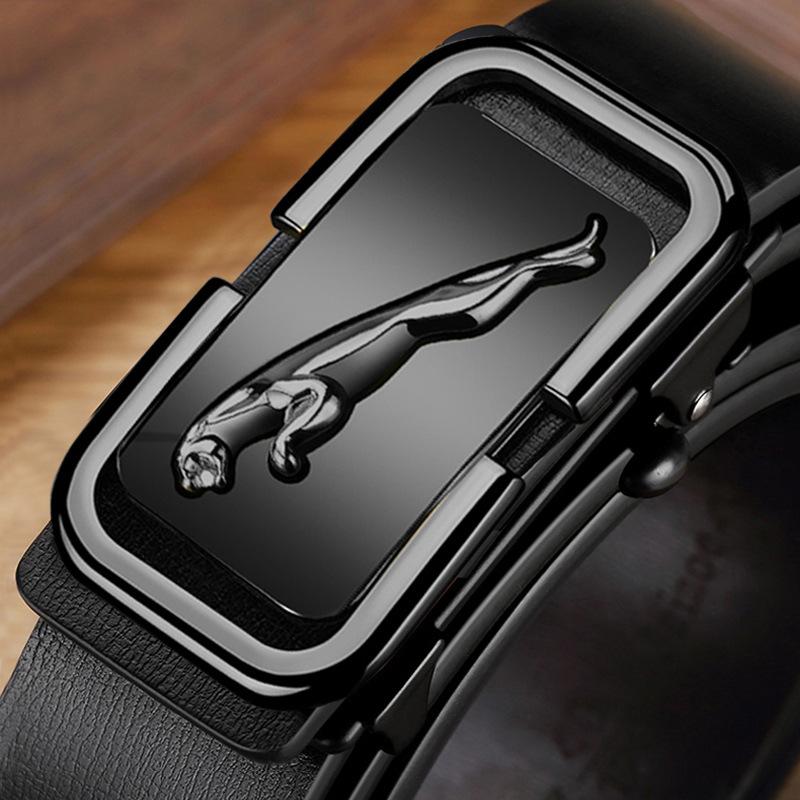 Leather Belt Genuine Leather Toothless Automatic Buckle Young Middle Aged High End Business Casual Versatile Belt Men