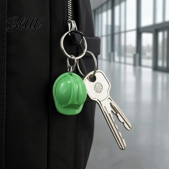 Mini Helmet Keychain 5Pcs Security Keychain Simulated Construction Key Ring Holder Decorative Pendant for Backpacks Handbags Plastic Chain