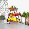 Three-tier basket for fruits and vegetables, black metal platter