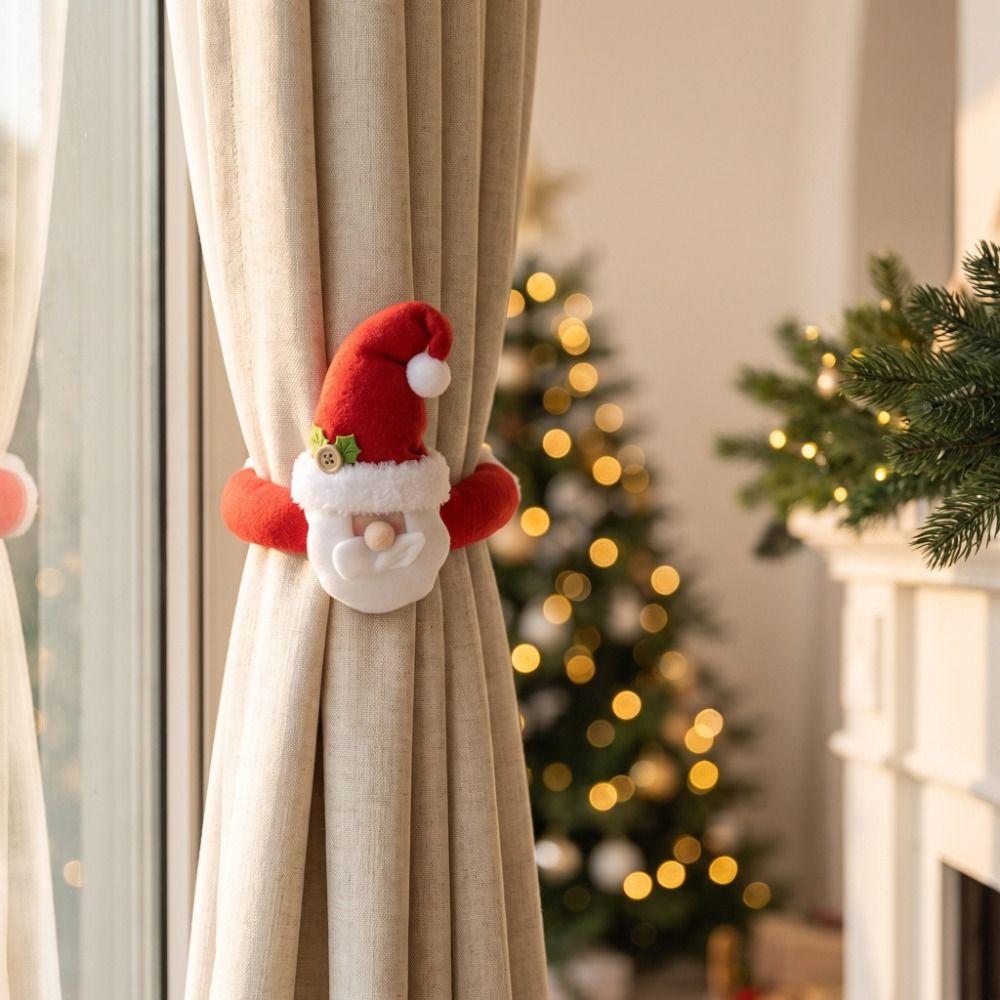 Deer Christmas Curtain Tiebacks Snowman Xmas Curtain Buckle Christmas Decorations  Home Decoration