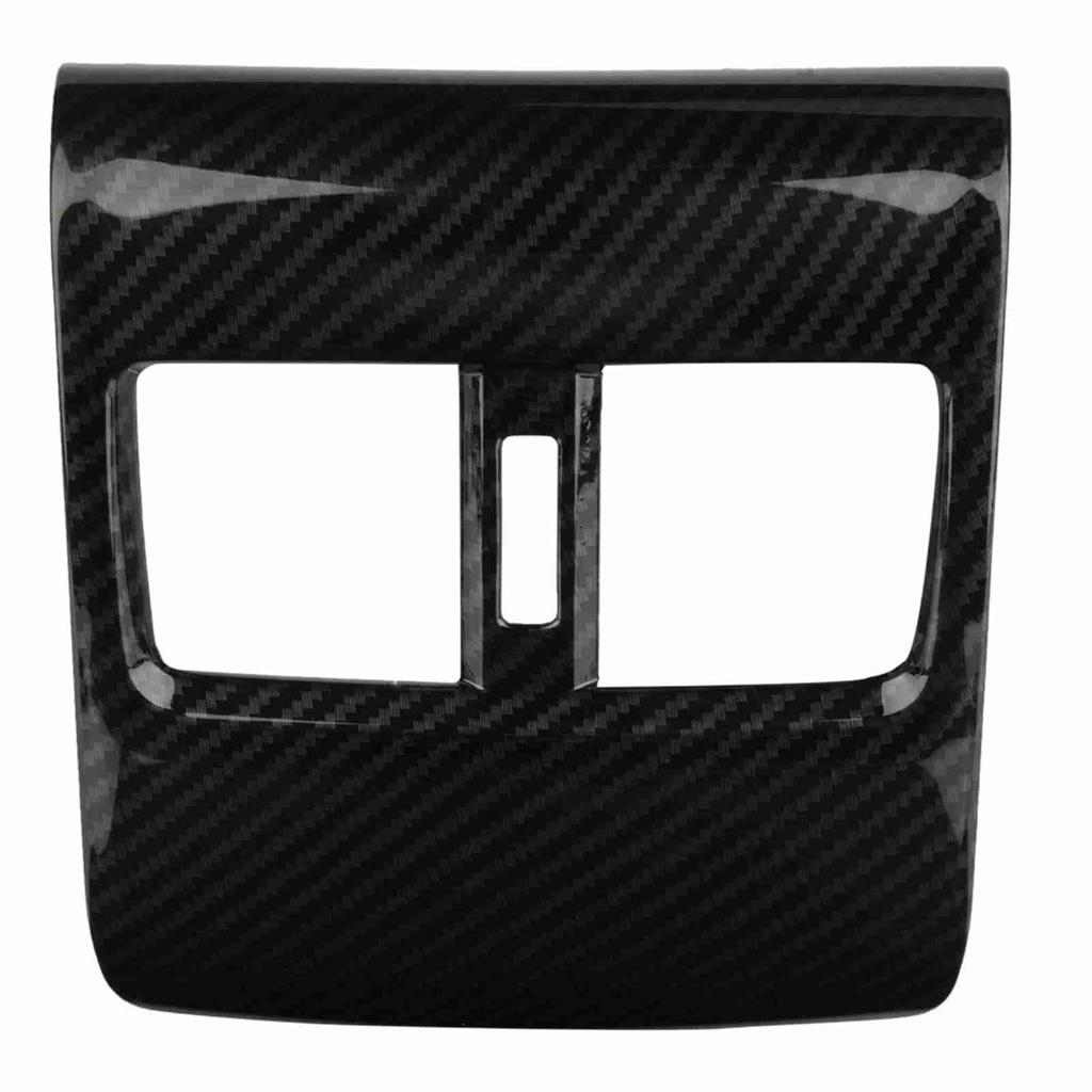 Car Carbon Fiber Style Rear Seat Armrest Box Air Outlet Cover for Honda Accord 2018