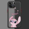 Stitch Angel Back Phone Cover Case for iPhone 17 Pro Max 12 XS XR 17e Air 7 8 SE 11 14 16 Plus 13 Mini 15