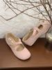 French cross-buckle flat-bottomed fashion Mary Jane women's versatile commuter flat-bottomed ballet shoes round head shallow mouth single shoes