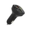 Car Dual USB FM Transmitter Bluetooth5.0 QC3.0 LED Display Wireless Handsfree Voice Reminder 12‑24V