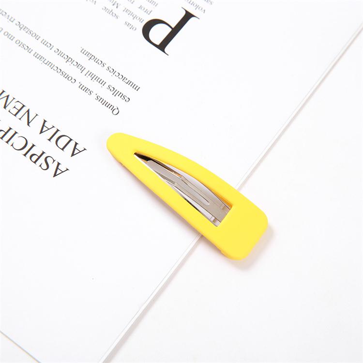 PL Water Drop Type Matte Texture Bb Clip Candy Color Cross Word Korean Girl Heart Hair Clip