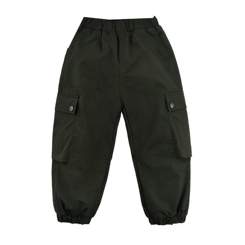 Boys Big Kids Casual Windproof Waterproof Solid Cargo Hiking Trousers