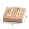 Holzohrringe Ringe Schmuck Display Tablett Organizer Halter 15 Slots Weiß