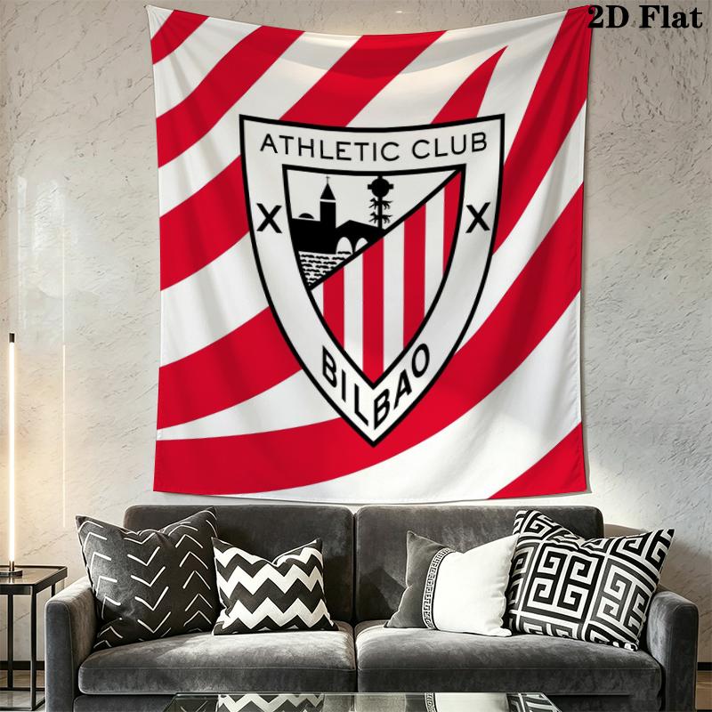 Athletic Club De Bilbao Wall Tapestry Aesthetic Wall Hanging Printed Fabric Blanket Decorative Tapestries for Bedroom Living Room Home Decor