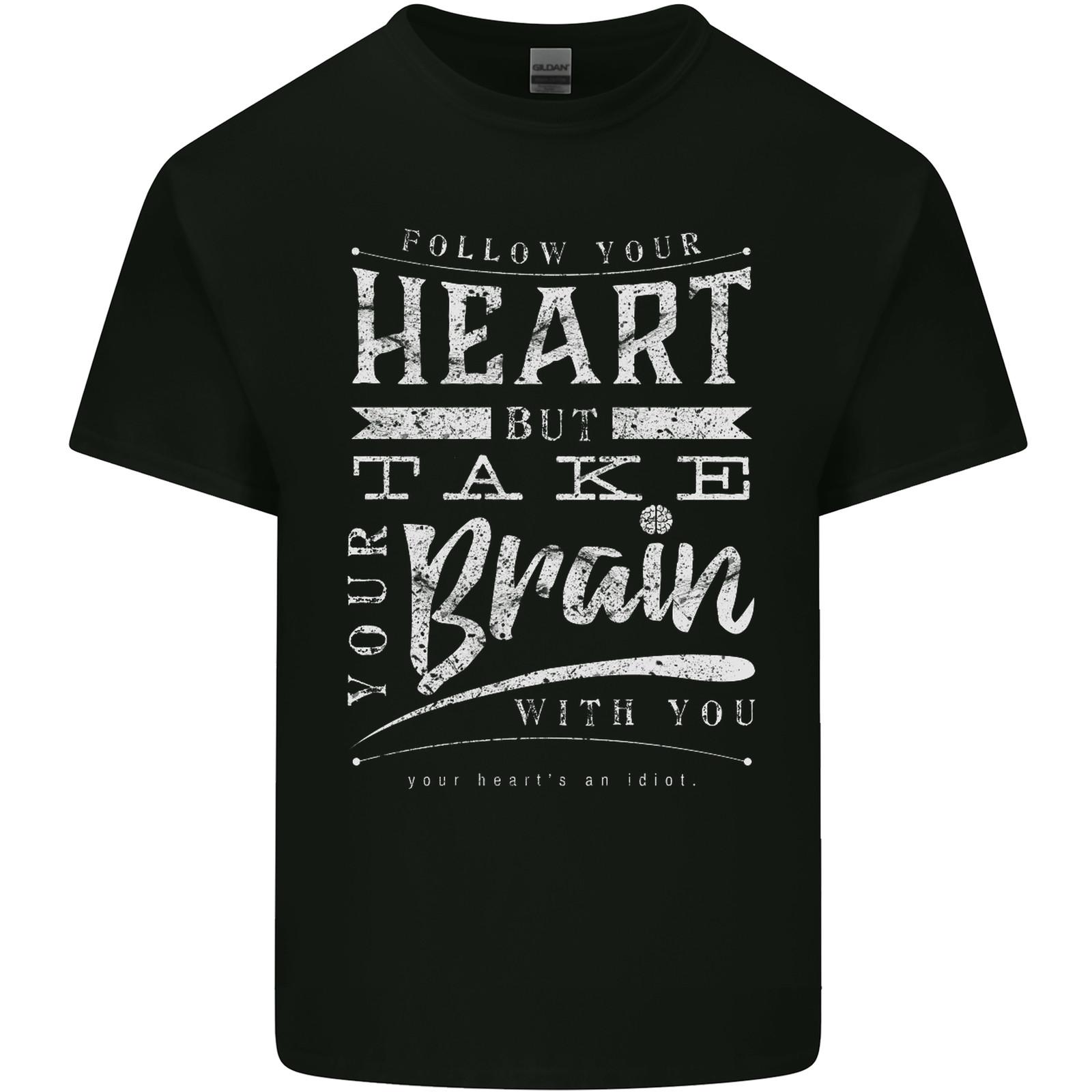 Take Your Heart With You Slogan Mens Light Cotton T-Shirt Mens Womens Tees Top 4XL