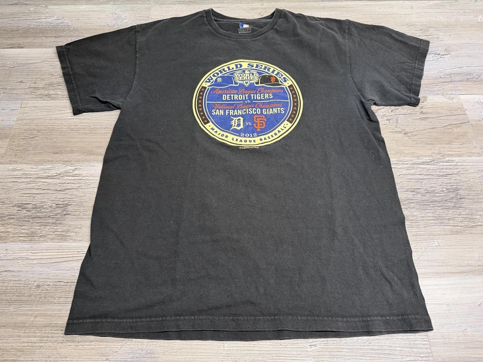 

Detroit Tigers San Francisco Giants World Series 2012 T-Shirt MLB Baseball Large 2XL