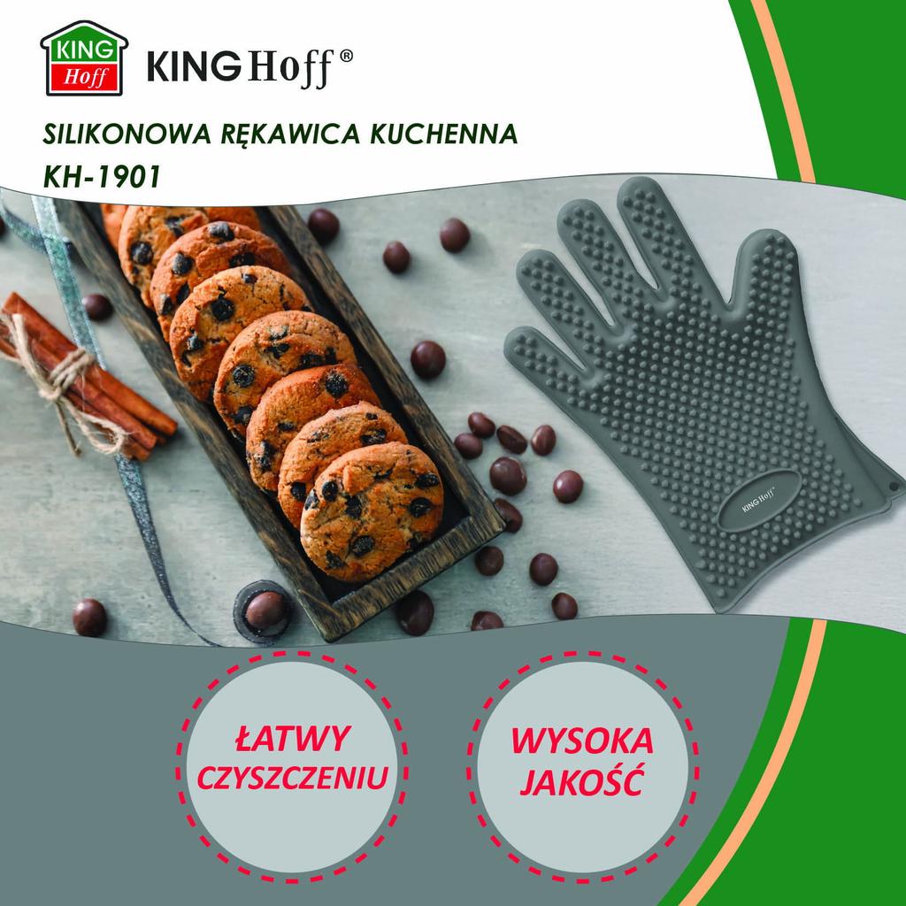 Silikonowa rękawica szara KINGHOFF KH-1901
