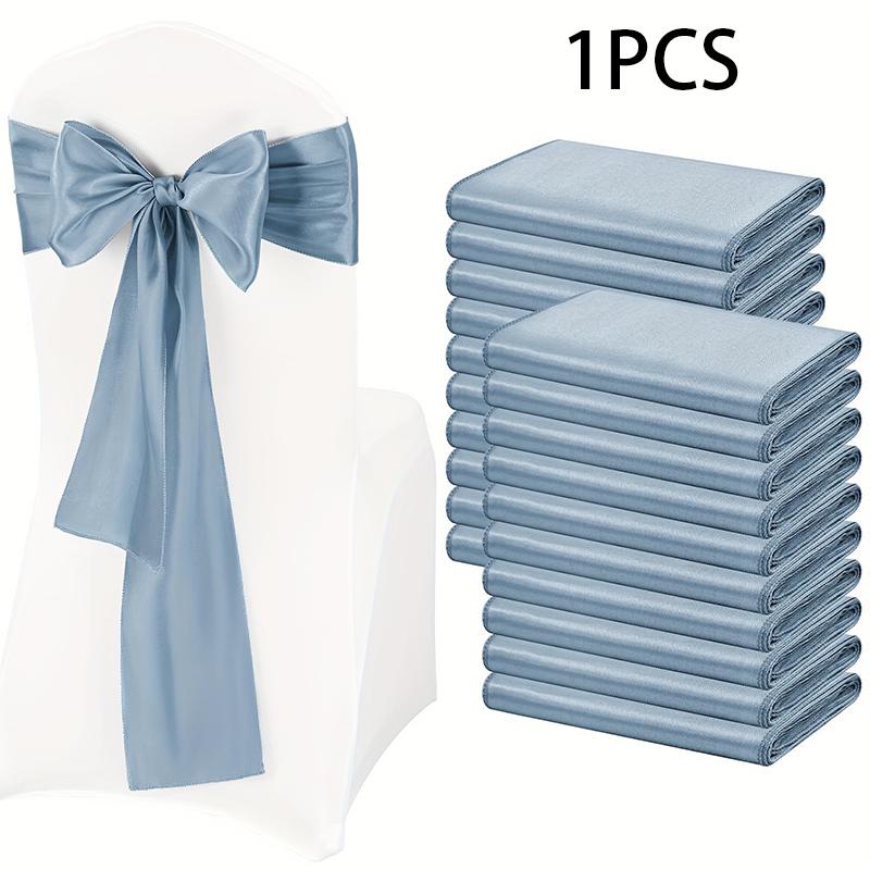 Satin Chair Sashes Wedding Chair Bow Knot Ribbon Tie For Wedding banquet ThanksgivingParty HotelBirthdayBanquet Chair Decoration