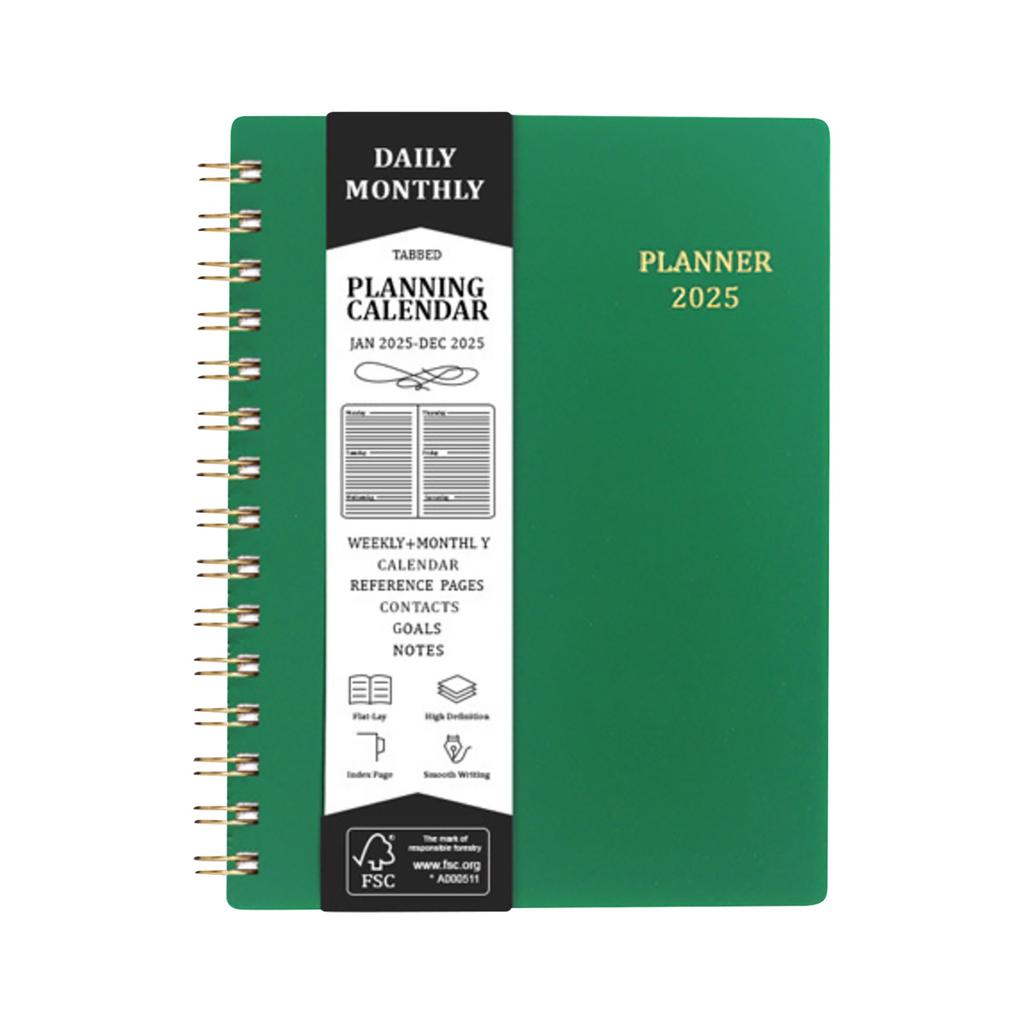 Planner Schedule Book A5 Coil Book Self-discipline Punch Card Notebook Weekly Diary
