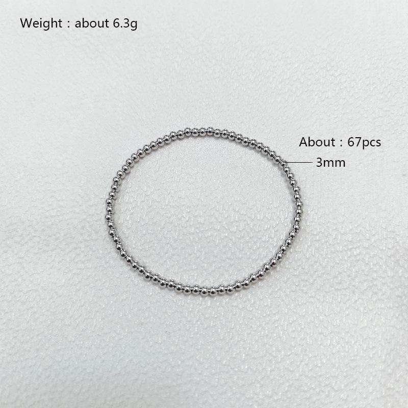 

Женский водонепроницаемый браслет из бусин - прочные, не выцветающие, износостойкие бусины из нержавеющей стали на эластичной веревке 3mm