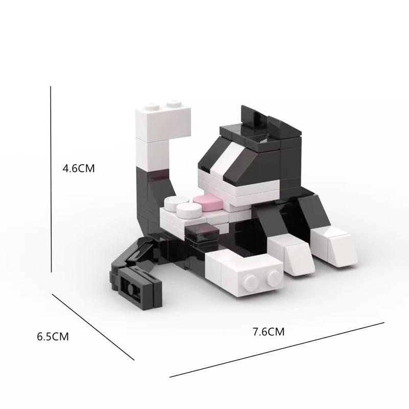 Mini MOC City Bricks Cat Figires DIY Animal Series Building Blocks Kids Educational Toys Children Birthday Gift