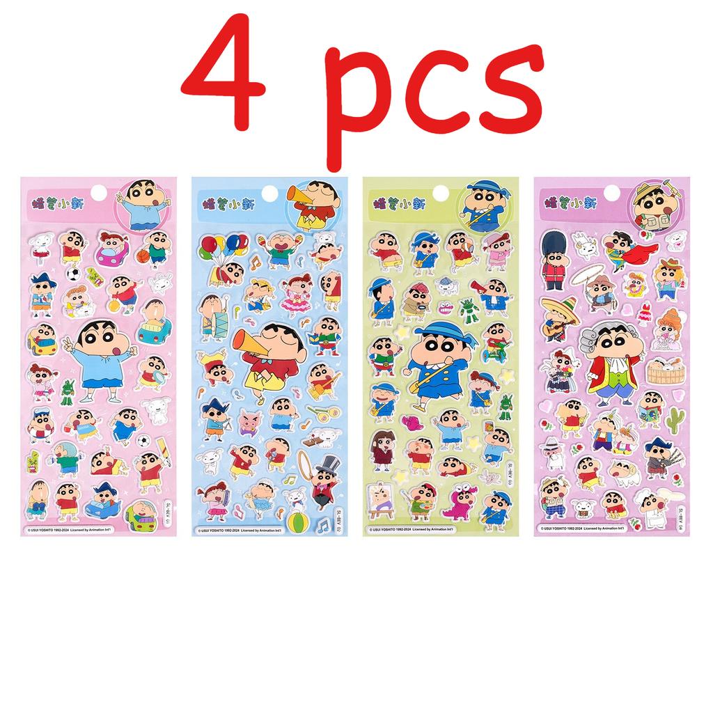 Cute Crayon Shin-chan Cartoon Stickers, 3D Waterproof Decals for Laptop, Water Bottle & Kids DIY Craft
