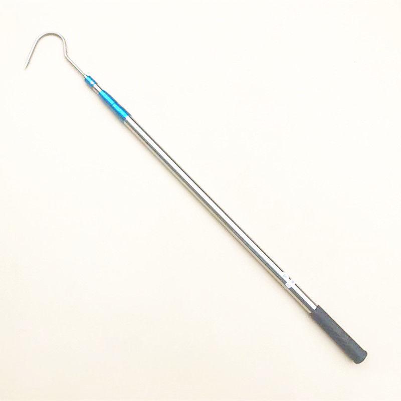 

Stainless Steel Telescopic U-Shaped Long Hook for High-Rise Balcony Clothes Small Hook (No Rod)