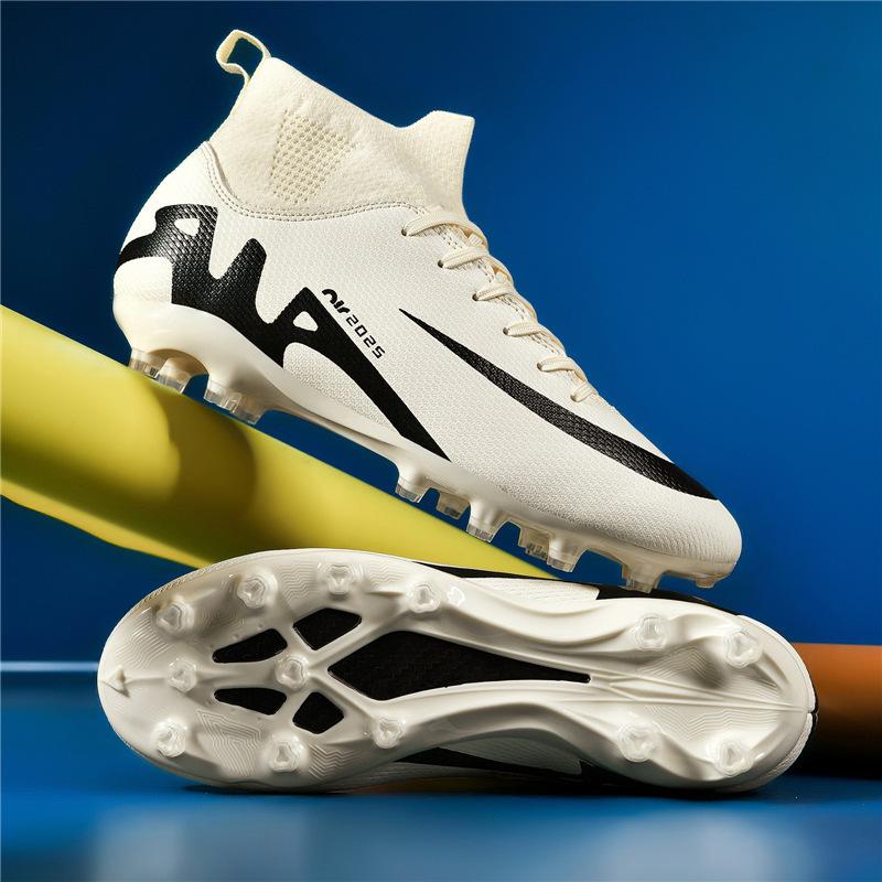 High-top Mandarin Duck Football Shoes Broken Nails Lawn Spikes Boys, Children, Youth and Students Training Sneakers