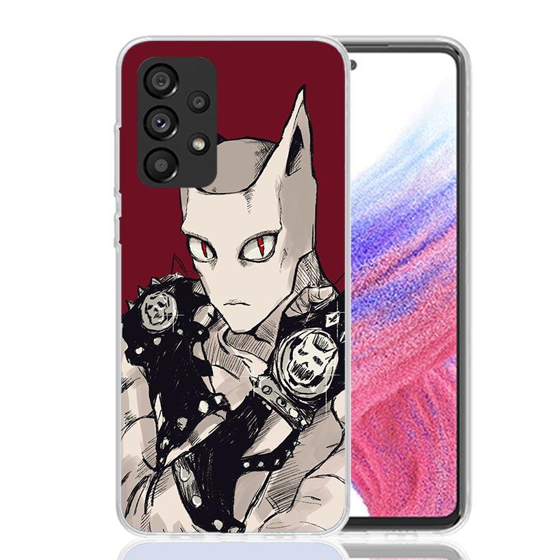 JoJo Kira Yoshikage Killer Queen Phone Case for Samsung Galaxy A52 A51 A50S A12 A22 A32 A72 A10S A30S A31 A71 Note 20 Ultra 10 P