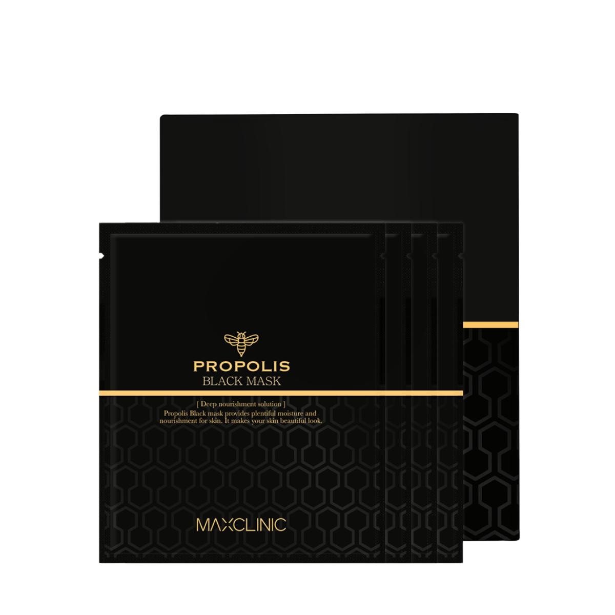 MAXCLINIC Propolis Black Mask Pack Deep Nourishing Radiance Sheet Mask Set 20ml x 4ea
