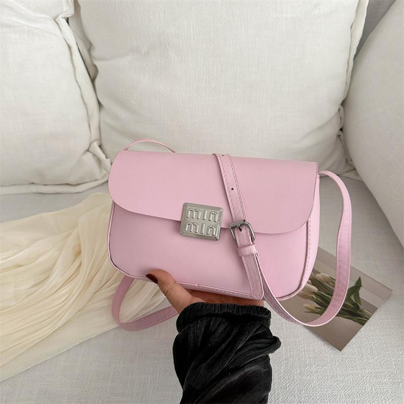 Stylish And Minimalist 2024 Spring Small Shoulder Bag For Women Trendy Pu Saddle Bag