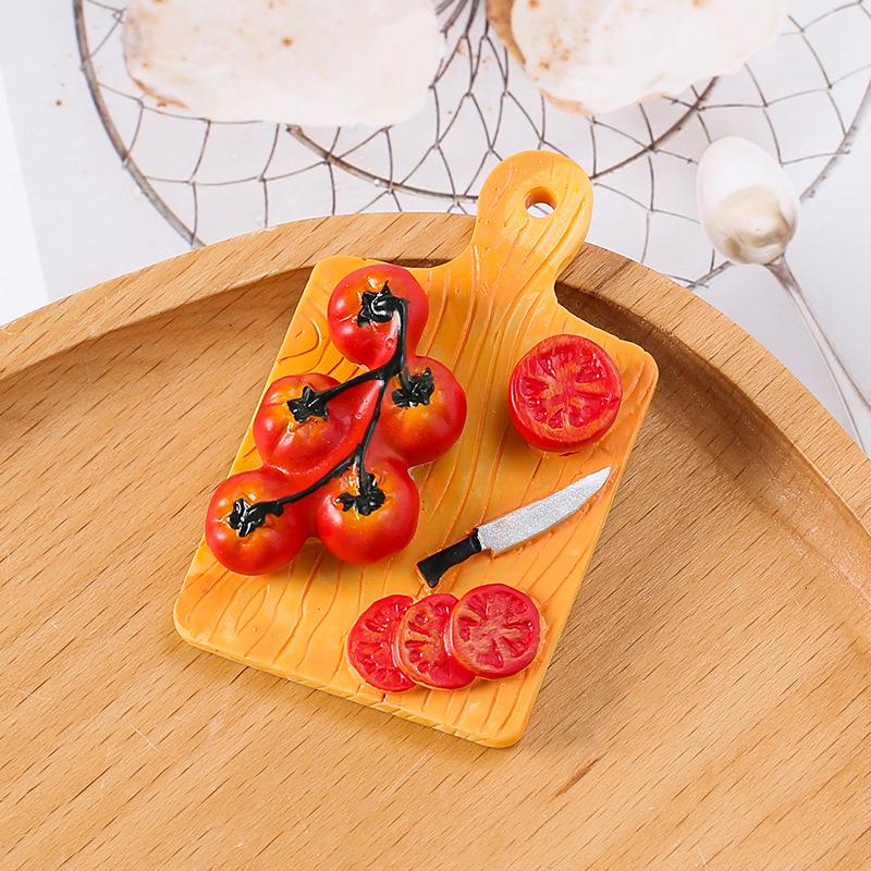 Creative Resin Tomato Baguette Simulation Accessory