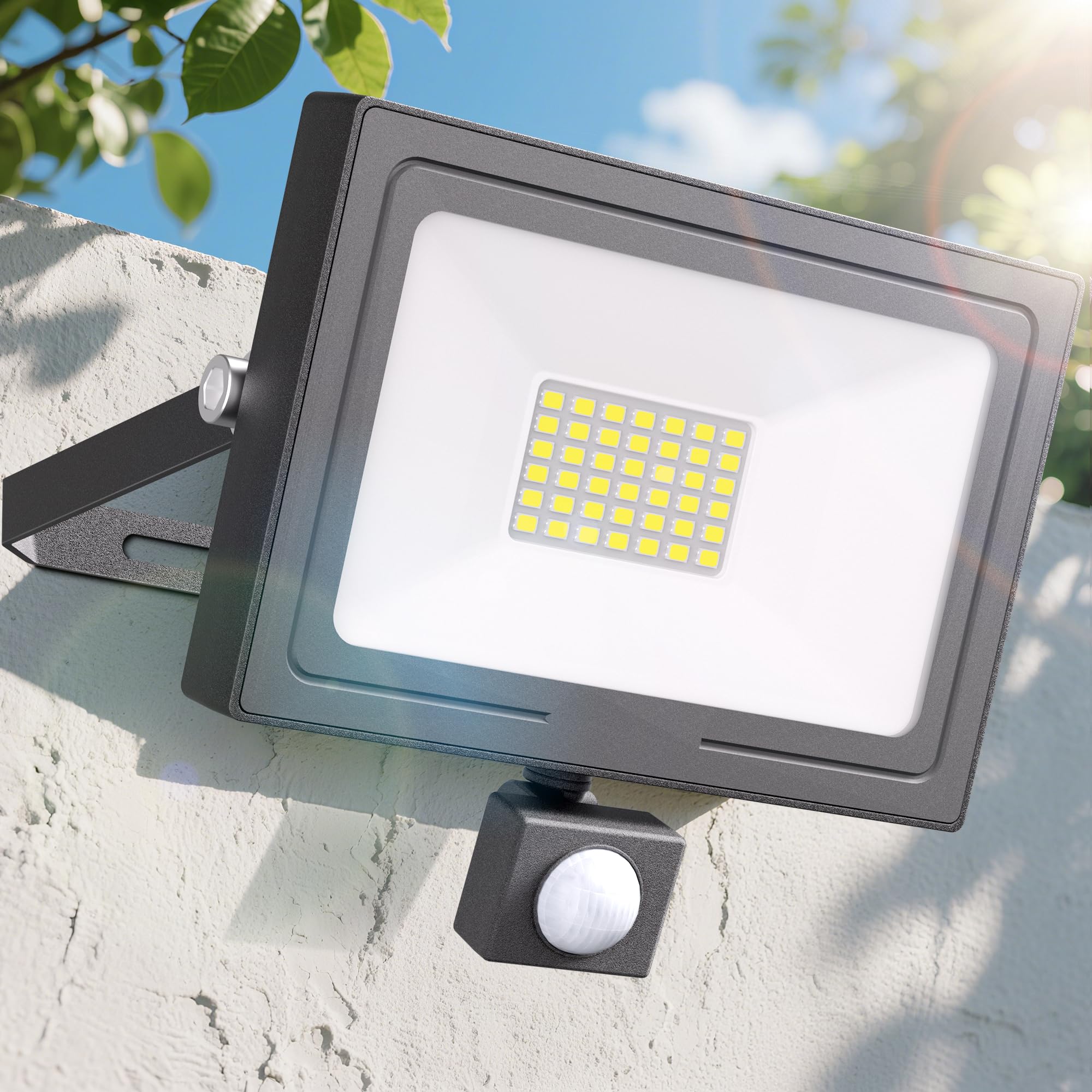 

MEIKEE Improved Motion Sensor 2600 Mat 6500K White Night Automatic IP66 PSE for Back Parking and Back Qualified Invoices Light, LED, Security, 30W, чёрный