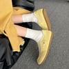 Retro White French Ballet Style Flat Bottom Shallow Mouth Single Shoes Women's Summer 2025 New Inner Height Increase Versatile Mary Jane Shoes