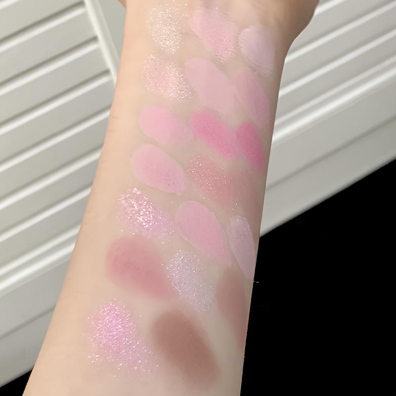 Sweetheart 20-Farve Øjenskyggepalette, Pudderbrun Mat & Shimmer, Glitrende & Levende, Alsidig Ny Ankomst til at Skabe et Elegant Makeup Look