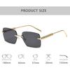Prémiové Lehké Pohodlné Odolné Vysoká Kvalita High-End Stylové Designový Styl Retro Trendy Bez Obrouček Dámské Sluneční Brýle