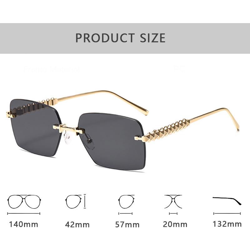 Prémiové Lehké Pohodlné Odolné Vysoká Kvalita High-End Stylové Designový Styl Retro Trendy Bez Obrouček Dámské Sluneční Brýle
