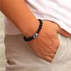 Fashion Natural Stone Beads Evil Eye Bracelet Handmade Hematite Turkish Evil Eye Bracelet for Women Men Yoga Reiki Jewelry