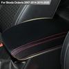 PU Läder Bil Mittarmstöd Armstöd Box Fodral Skydd Kudde För Skoda Octavia 2007 2008 - 2014 2015 2016 2017 2018 2019