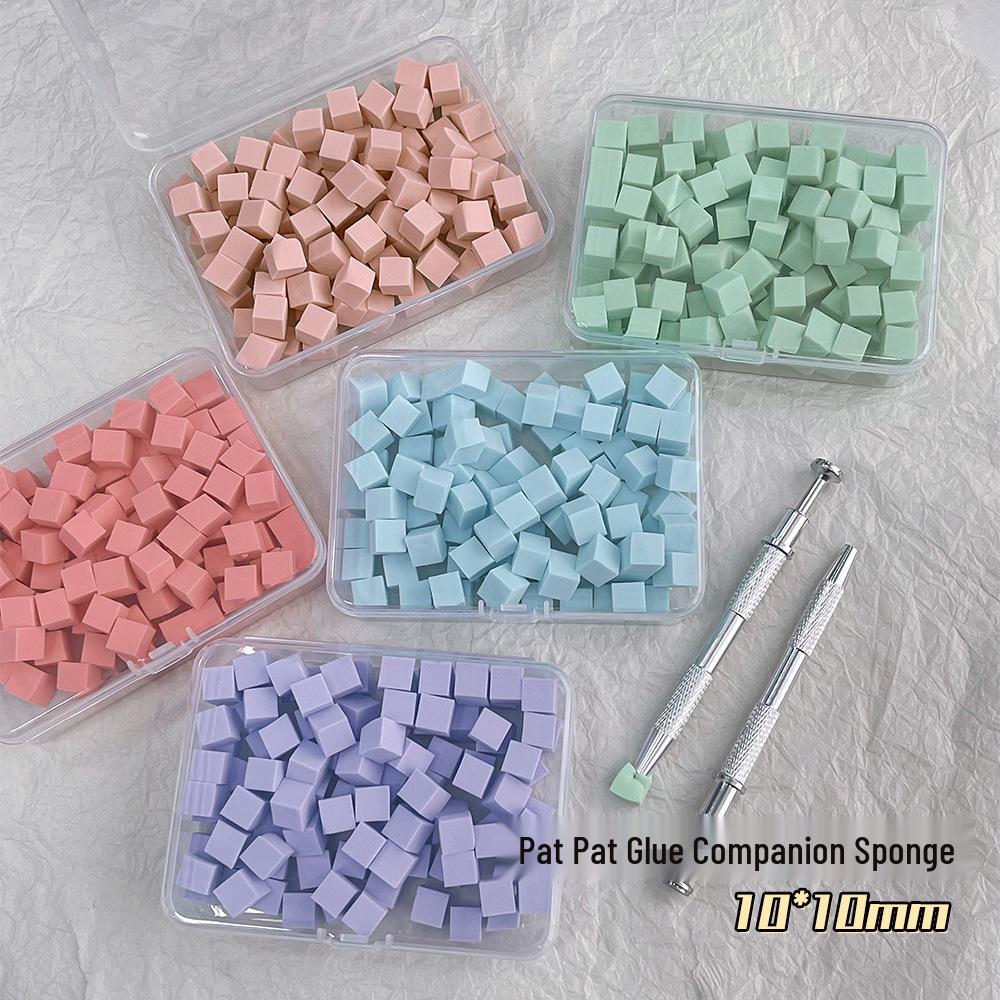 Nail Art Sponge: Professional Small Square Blending Tool for Gradient Blush and High-Density Cotton Application