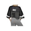 Nike Maglietta Crop Manica Corta Football Americano Collezione Lab Donna Top Nera AR5967-010