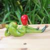 Resin 3D Craft Frog Figurine Office Desktop Decoration Collectible Ornament