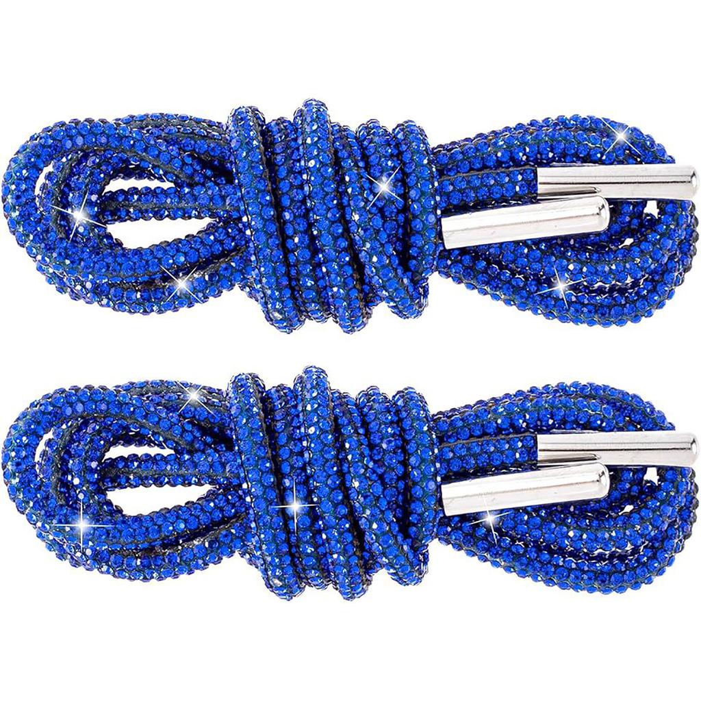 Strassrep Skosnören, Glittrande Skosnören För - 2ST Strass Bling Skosnören, Bling Runda Skosnören Dragskosnöre Ersättningsaccessoarer 120cm