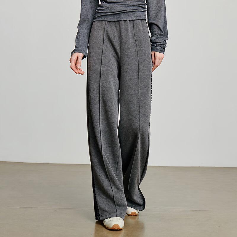 Chuyu Women's Air Layer Wide Leg Slit Casual Pants