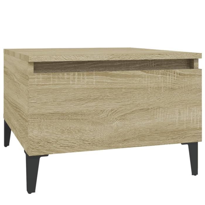 819522 vidaXL Table d'appoint Chêne sonoma 50x46x35 cm Bois d'ingénierie