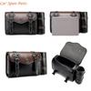 Y4UA Multiple Pocket Motorcycle Side Bag Leather Saddlebag for Organized Storage